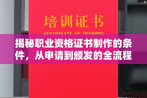 兴和揭秘职业资格证书制作的条件，从申请到颁发的全流程解析
